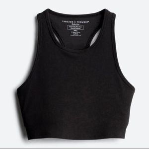 Ribbed Tank Black